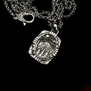 Clocks and Colours X Peter McKinnon TRUE NORTH silver necklace